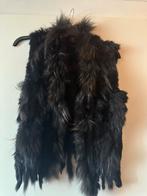 Zwart echt Bont Gilet, Ophalen of Verzenden, Nieuw, Maat 38/40 (M), Zwart