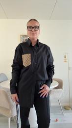 Remade oversized blouse met gucci stof maat one size, Maat 38/40 (M), Zwart, Nieuw, Ophalen of Verzenden