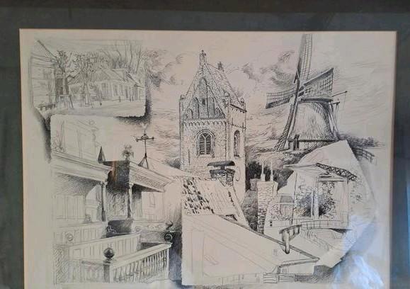 Pentekening Peter Lazarov, Antiek en Kunst, Kunst | Tekeningen en Foto's, Ophalen of Verzenden