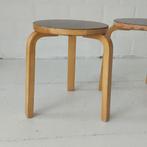 alvar aalto krukje stool model 60 oude editie artek 1940-60s, Gebruikt, Ophalen of Verzenden, Hout