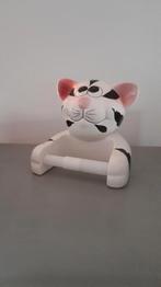 Wc rolhouder toletrol houder kat poes keramiek., Ophalen of Verzenden, Zo goed als nieuw