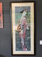Maya Wildevuur - Geisha Zeefdruk Ingelijst 1991 49x106cm, Ophalen