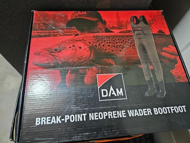 dam break point neoprene wader maat 40/41, Watersport en Boten, Hengelsport | Algemeen, Nieuw, Kleding, Ophalen of Verzenden