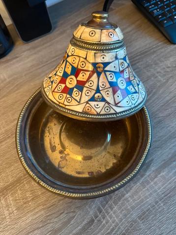 Marokkaanse Koperen Tajine - Decoratief beschikbaar voor biedingen