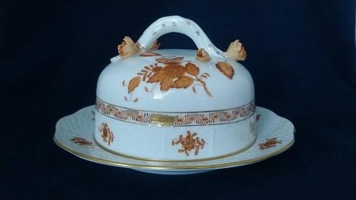 Herend Hungary Apponyi - botervloot met oranjerood decor, Antiek en Kunst, Antiek | Servies los, Ophalen of Verzenden