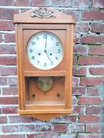 Bimbamklok, regulateurklok in licht eiken kast., Verzenden