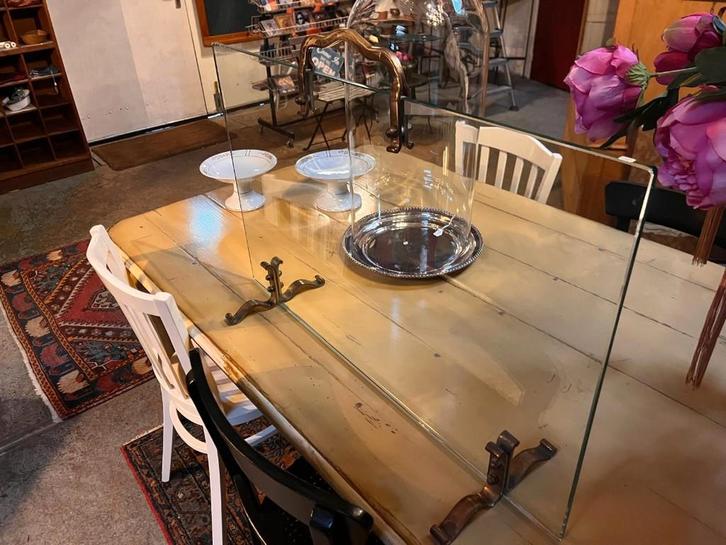 30) Glazen haardscherm / vonkenscherm, Huis en Inrichting, Haarden, Zo goed als nieuw, Overige soorten, Ophalen