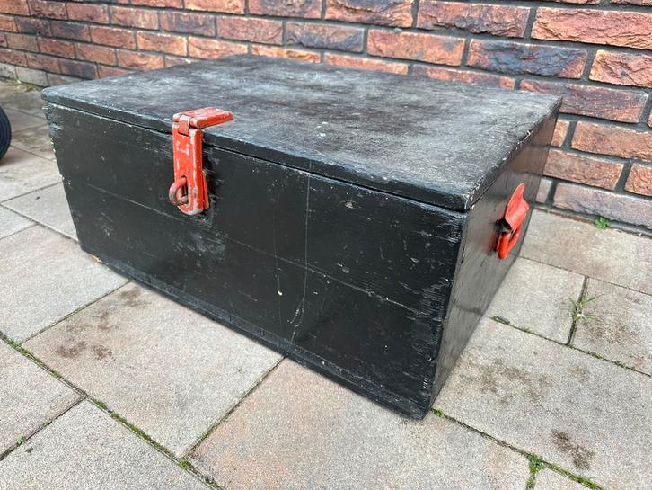 Vintage oude houten scheepskist, Huis en Inrichting, Woonaccessoires | Overige, Gebruikt, Ophalen