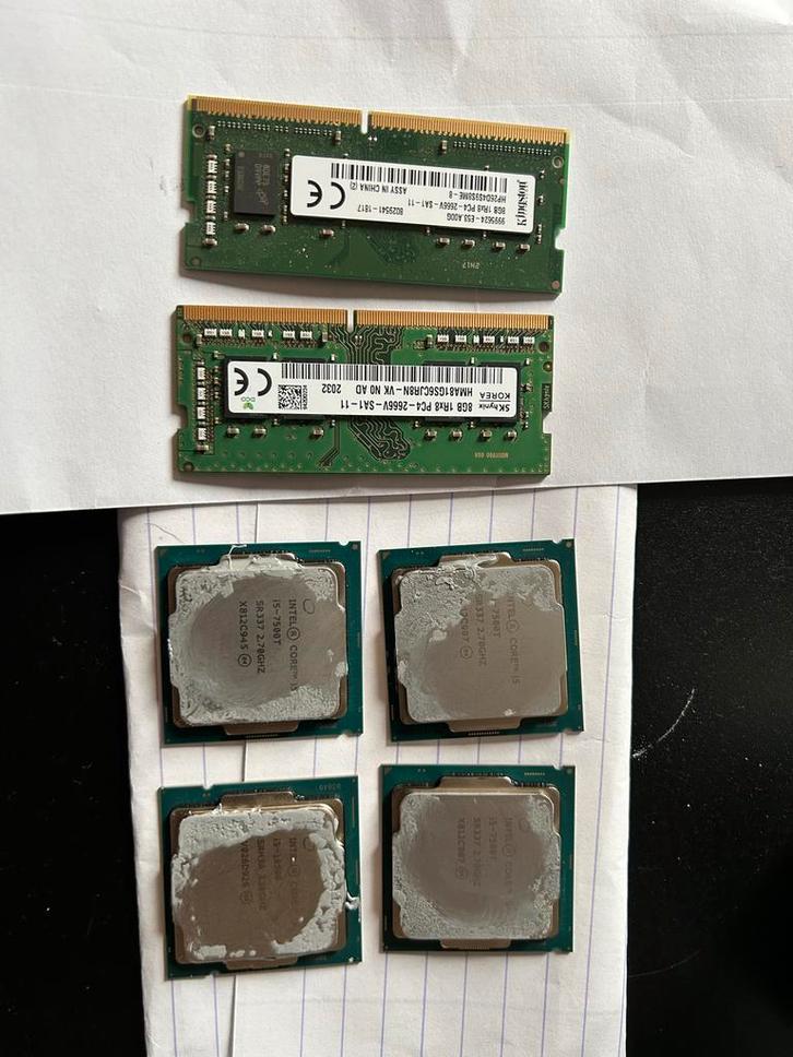 3x8GB RAM & 4x Intel i5 Processors, Computers en Software, Processors, Gebruikt, 4-core, 2 tot 3 Ghz, Ophalen of Verzenden