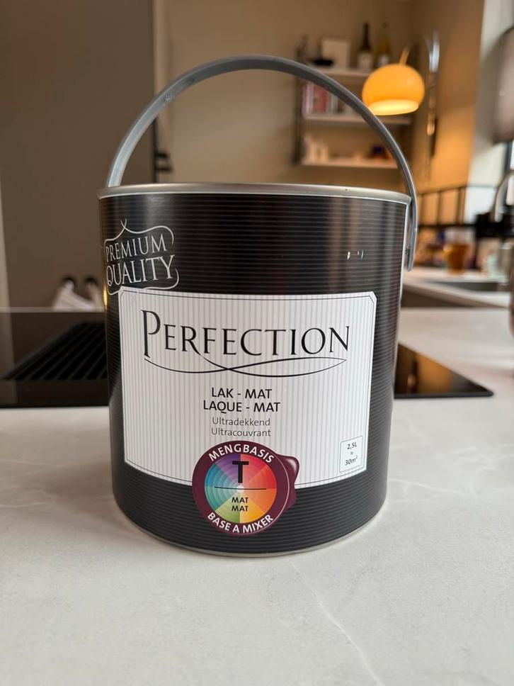 Perfection Lak Verf ultradekkend Mat uniform blauw- Nieuw, Doe-het-zelf en Verbouw, Verf, Beits en Lak, Nieuw, Lak, Minder dan 5 liter
