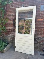 Hardhouten buitendeur, 80 tot 100 cm, Ophalen of Verzenden, 200 tot 215 cm, Glas