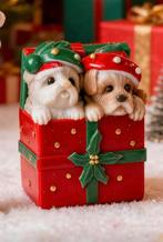 Nieuwe mal kerstcadeau met hondjes, Ophalen of Verzenden, Nieuw, Overige materialen, Minder dan 25 cm