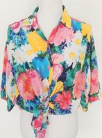 Geweldige kleurrijke vintage retro blouse maat M/L, Gedragen, Maat 38/40 (M), Verzenden