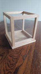 Houten Vitrinekast met Glas, Huis en Inrichting, Woonaccessoires | Kisten, Ophalen of Verzenden