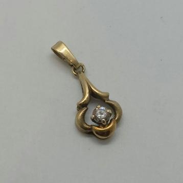Gouden Hanger 14k 585 met Zirkonia beschikbaar voor biedingen