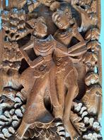 Rama & Shinta 3D houtsnijwerk Bali Indonesië oosters Jakarta, Antiek en Kunst, Verzenden
