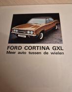 Jaren 70 Ford Cortina luxe GXL vinyl dak folder Nederlands, Ophalen of Verzenden, Zo goed als nieuw, Ford
