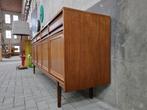 XL Mid Century Design Lowboard Teak | Groot Dressoir Kast, Huis en Inrichting, Kasten | Dressoirs, Gebruikt, Ophalen of Verzenden