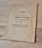Rede van den Führer en Rijkskanslier Adolf Hitler., Ophalen of Verzenden, Duitsland, Boek of Tijdschrift