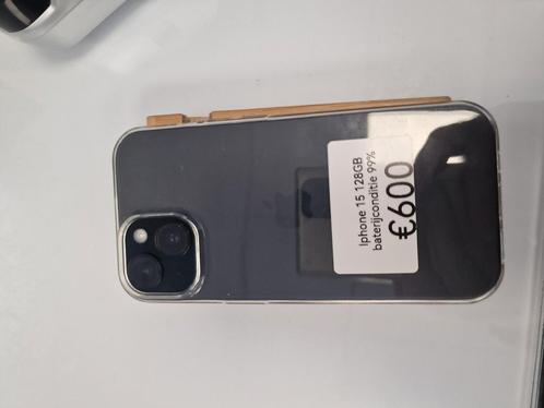 IPhone 15 128GB 2jaar garantie, Telecommunicatie, Mobiele telefoons | Hoesjes en Frontjes | Apple iPhone, Zo goed als nieuw, Ophalen of Verzenden