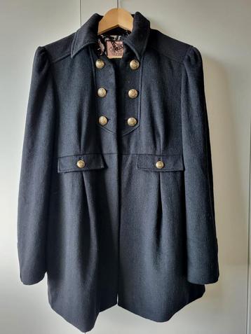 Zwarte Juicy Couture wollen winter jas in maat 38/smalle 40 beschikbaar voor biedingen