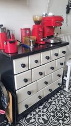 Kast keuken zwart wit laadjes, Ophalen, Gebruikt, Wit, 50 tot 100 cm