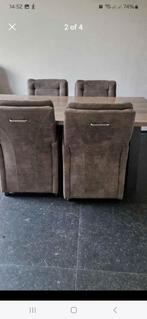 Eettaffel met 4 stoelen (LeenBakker), Huis en Inrichting, Tafels | Eettafels, Gebruikt, Ophalen