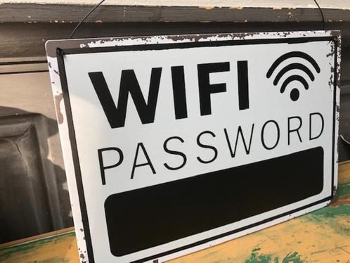 wifi password krijtbord bord tekstbord mancave wandbord pub, Huis en Inrichting, Woonaccessoires | Tekstborden en Spreuken, Ophalen of Verzenden