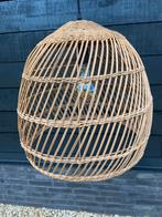 Grote rieten hanglamp pitriet incl grote lampbol boho, Huis en Inrichting, Lampen | Hanglampen, Overige materialen, Gebruikt, Vintage