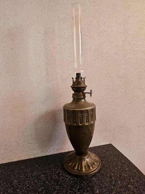 Antieke Kosmos Brenner olielamp – messing, Antiek en Kunst, Antiek | Lampen, Ophalen of Verzenden