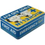 Michelin first aid reclame voorraadblik koektrommel blik, Reclamebord, Info@deconoord.nl, Deco Noord, Nieuw