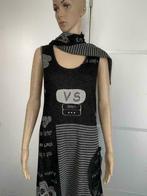 E826 merk: 2026: maat 36/38=S/M jurk jurkje zwart/grijs, Kleding | Dames, Jurken, Zwart, Ophalen of Verzenden, Zo goed als nieuw