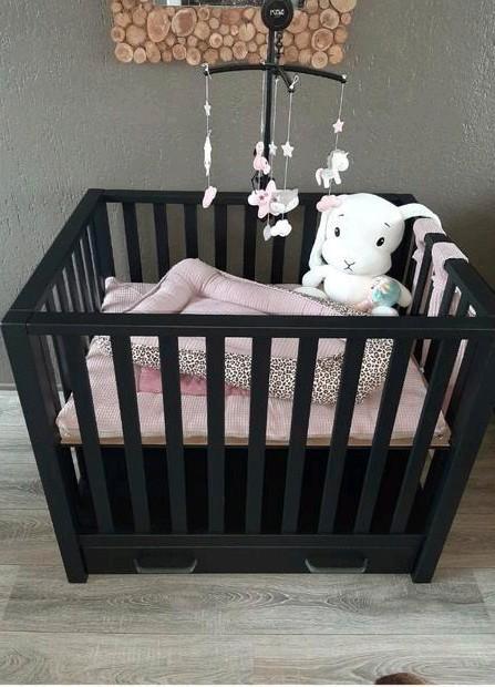 twf box luna lade zwart, Kinderen en Baby's, Boxen, Gebruikt, In hoogte verstelbaar, Boxkleed, Lade, Ophalen