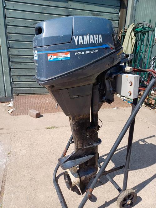 Yamaha 9.9 pk 4 takt langstaart hightrust elektrische start, Watersport en Boten, Buiten- en Binnenboordmotoren, Gebruikt, Benzine