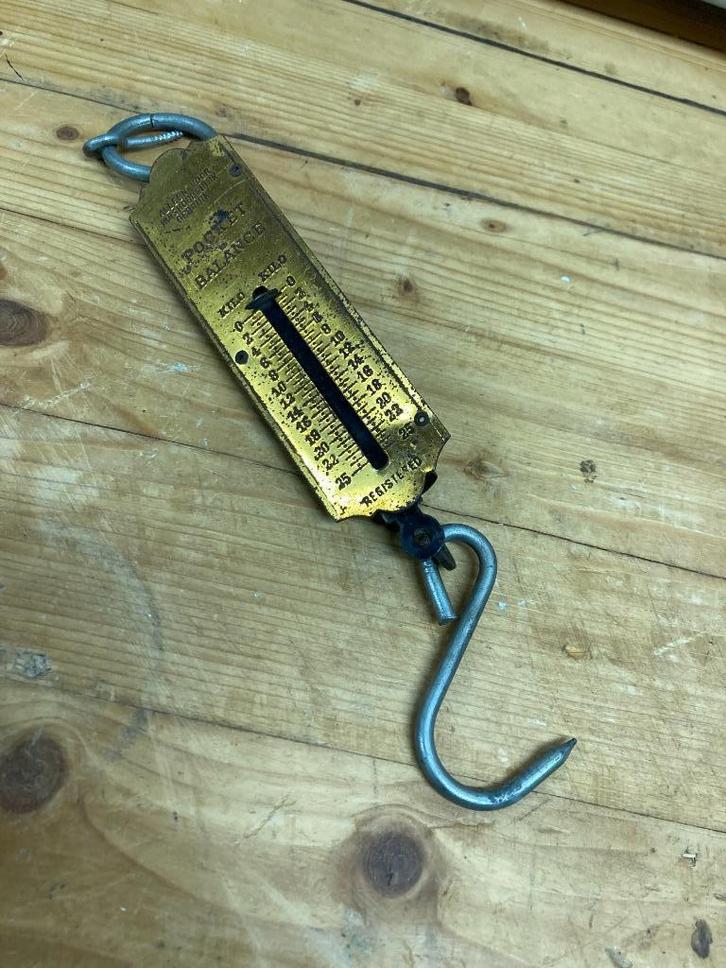 ⚖️ Antiek Unster Veerunster, Antiek en Kunst, Antiek | Gereedschap en Instrumenten, Ophalen of Verzenden