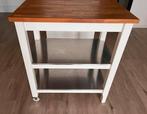 IKEA Stenstorp roltafel wit/eiken - HxBxD 90x79x51, Ophalen, 75 cm of meer, Wit, 50 tot 100 cm