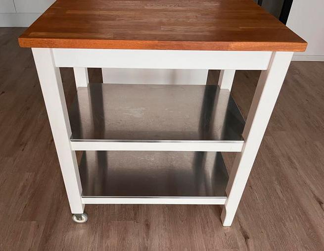 IKEA Stenstorp roltafel wit/eiken - HxBxD 90x79x51, Huis en Inrichting, Keuken | Keukenelementen, Zo goed als nieuw, Minder dan 100 cm