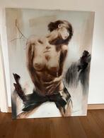Groot canvas schilderij, Ophalen, Zo goed als nieuw, Schilderij, 75 cm of meer