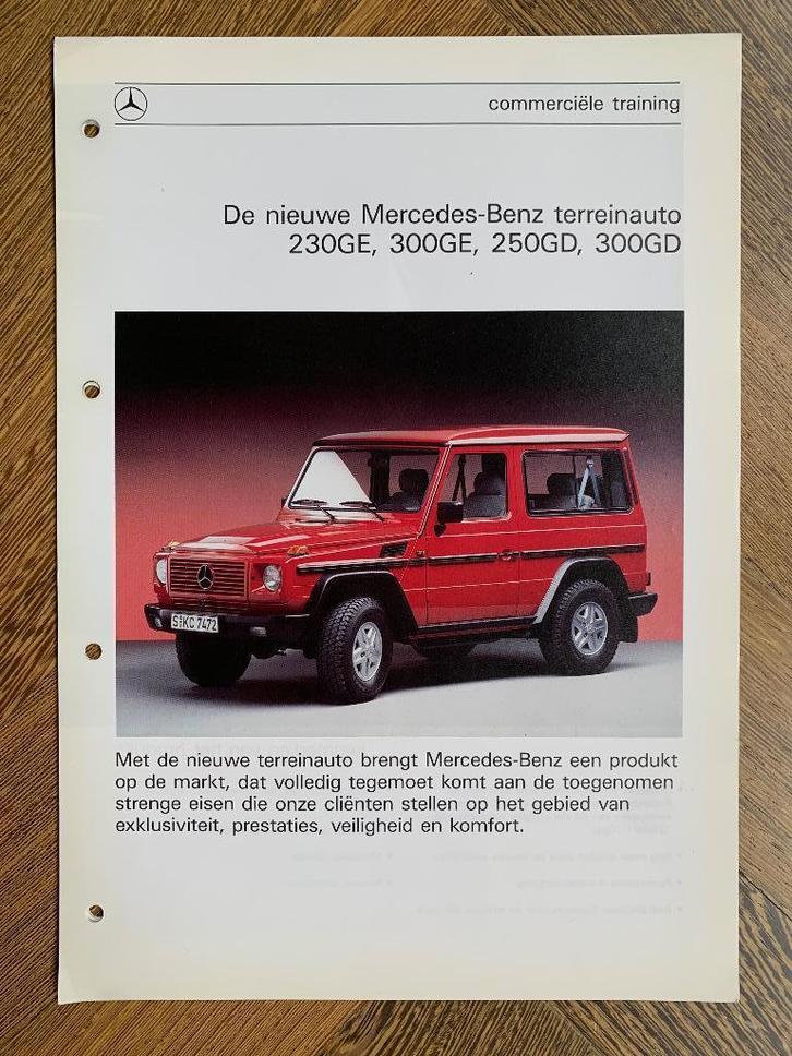 Nederlandse product info Mercedes-Benz G-klasse W463 1989, Boeken, Auto's | Folders en Tijdschriften, Zo goed als nieuw, Mercedes