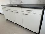Keukenblok met spoelbak - Kasten en lades, Ophalen, Gebruikt, 100 tot 150 cm, Wit