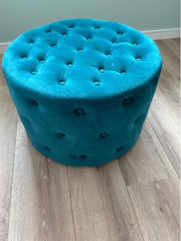 Circle Teal pouffe / Ottoman / Stool  beschikbaar voor biedingen