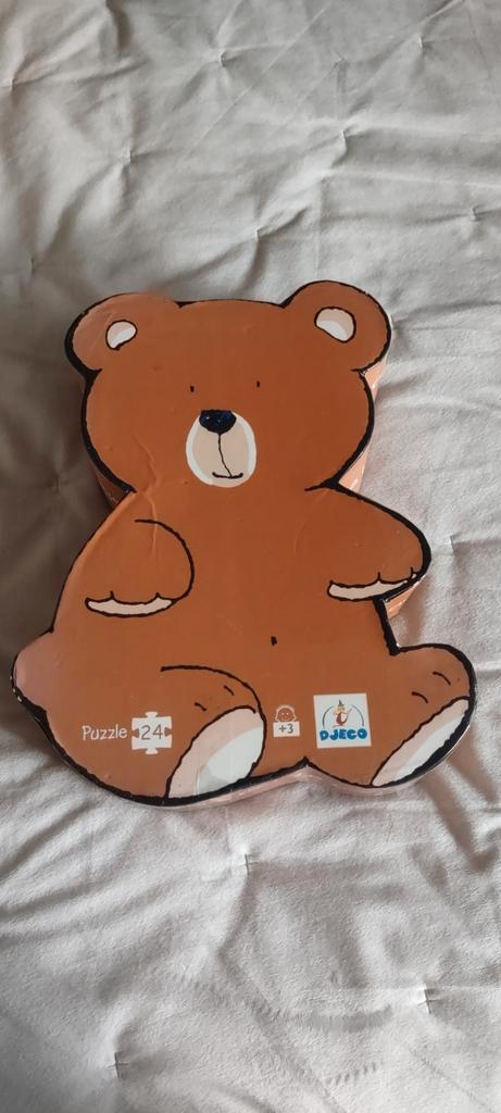 Djeco beren puzzel in leuke doos, Kinderen en Baby's, Speelgoed | Kinderpuzzels, Zo goed als nieuw, 10 tot 50 stukjes, Ophalen of Verzenden
