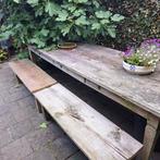 Teakhouten Tuintafel met Banken, Tuin en Terras, Tuintafels, Ophalen, Gebruikt, Rechthoekig, Teakhout