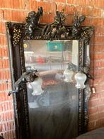 Grote brocante (hal)spiegel met verlichting, Ophalen, Rechthoekig, 50 tot 100 cm, 100 tot 150 cm