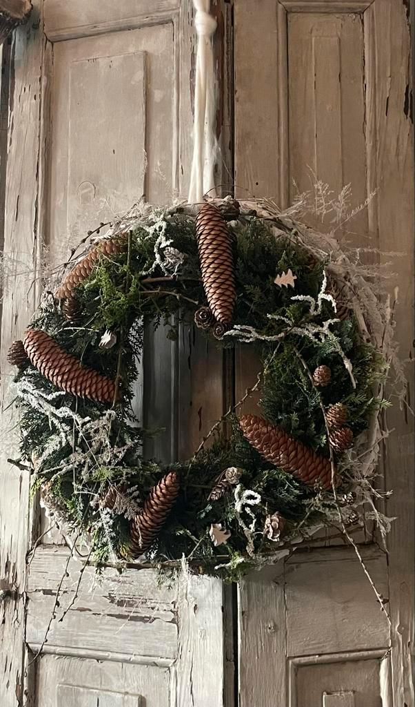 Groenblijvende Landelijke Krans, Huis en Inrichting, Woonaccessoires | Kransen, Zo goed als nieuw, Ophalen of Verzenden