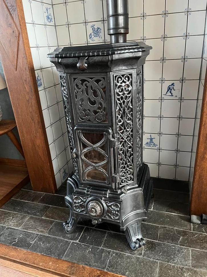 Godin Houtkachel - Sublieme Staat - 42x42x88 cm, Huis en Inrichting, Kachels, Zo goed als nieuw, Vrijstaand, Houtkachel, Hout