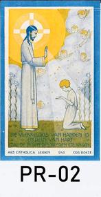 PR02 prentje zalig zijn de zuiveren van harte, Ophalen of Verzenden, Zo goed als nieuw, Kaart of Prent