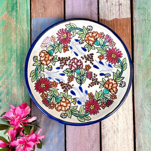 Wandbord bloemen Talavera Mexico wanddecoratie kleurrijk, Huis en Inrichting, Woonaccessoires | Wanddecoraties, Gebruikt, Ophalen of Verzenden