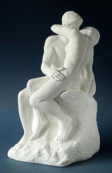 Rodin, sculptuur van de kus van twee mannen