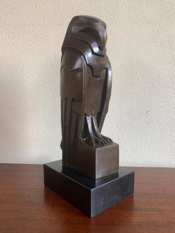Bronzen Beeld Havik Art Deco naar Johan Altorf Gesigneerd beschikbaar voor biedingen